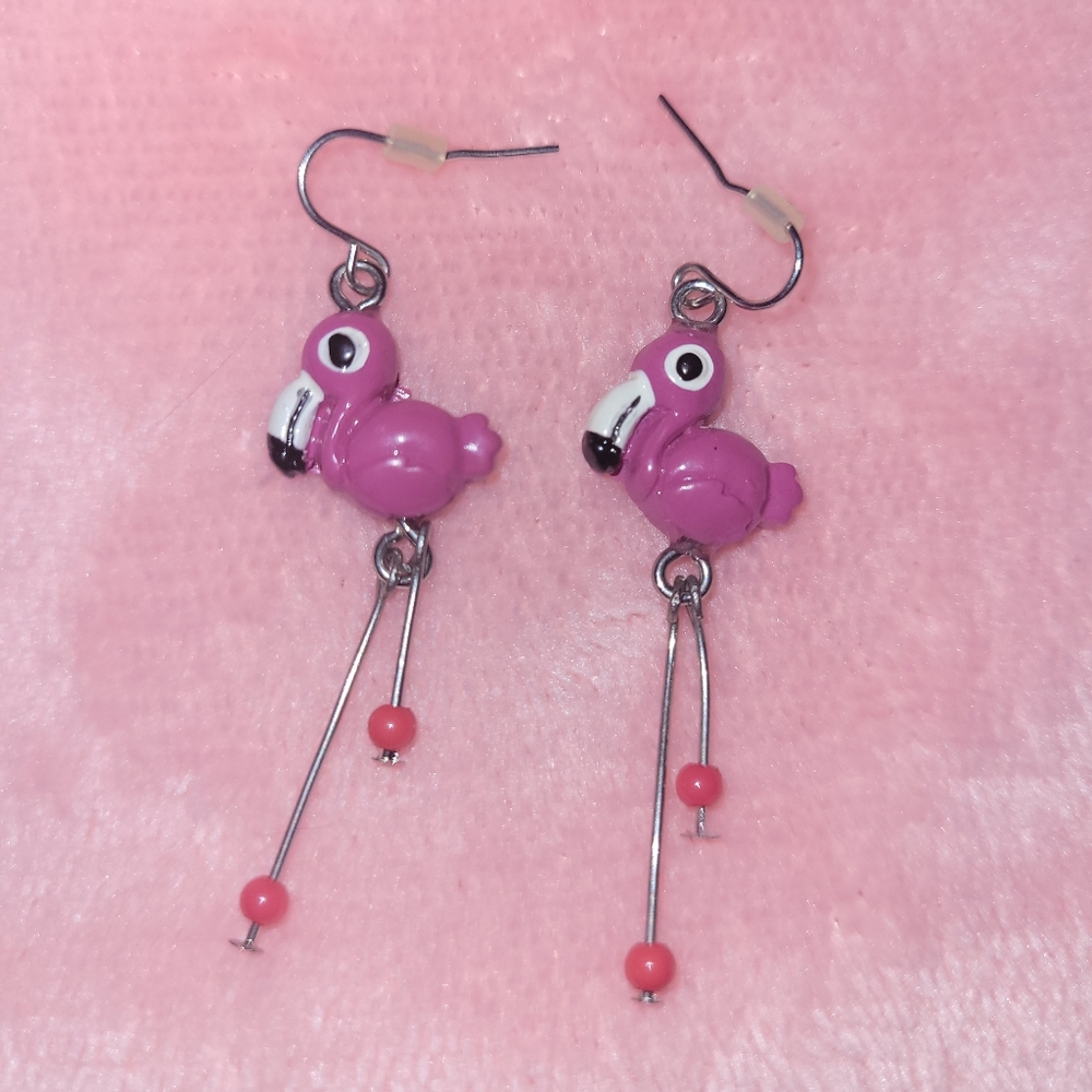 Flamingo earrings